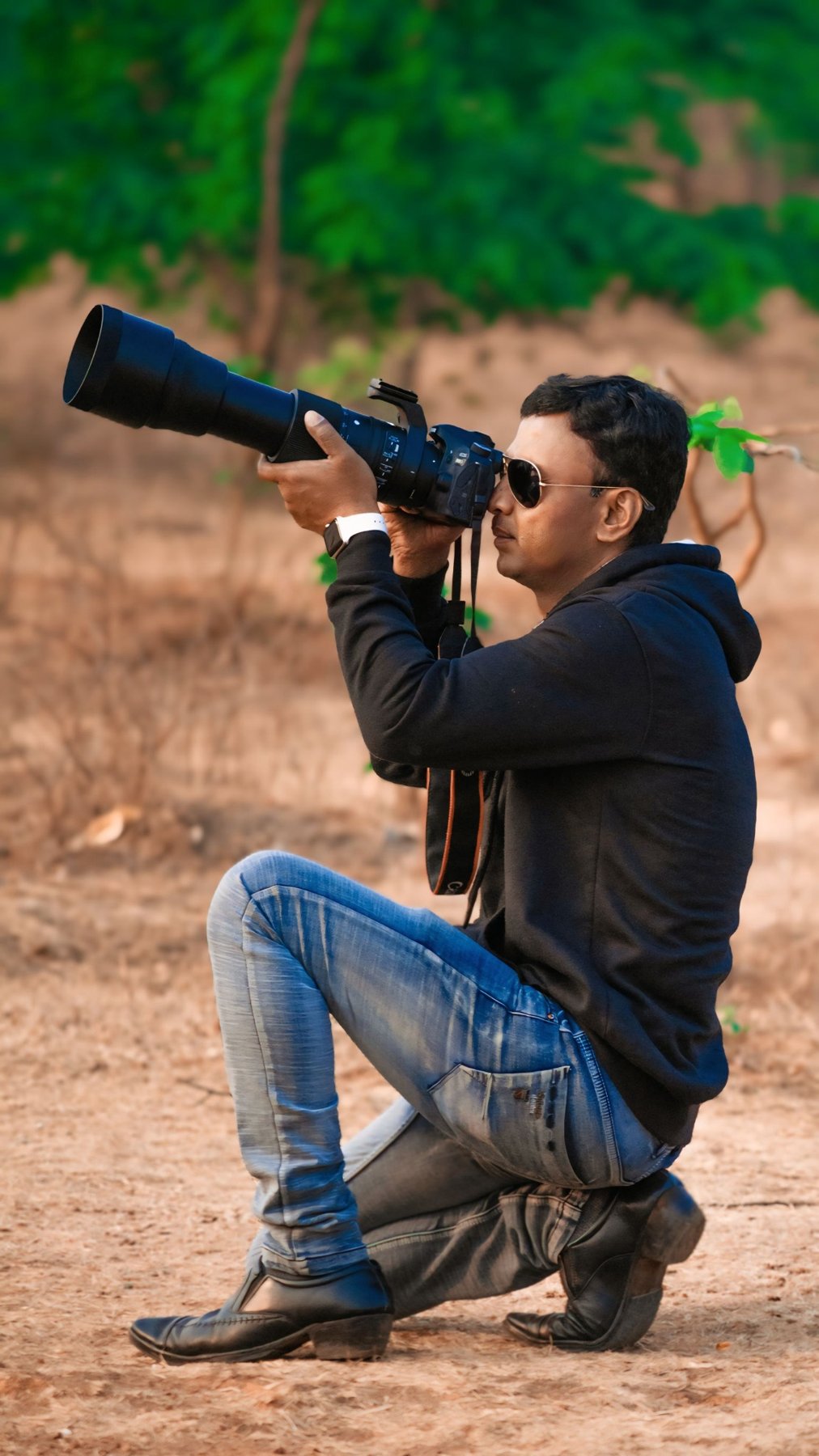 Dr. Vishwanath Bite in forest field — wildlife photography